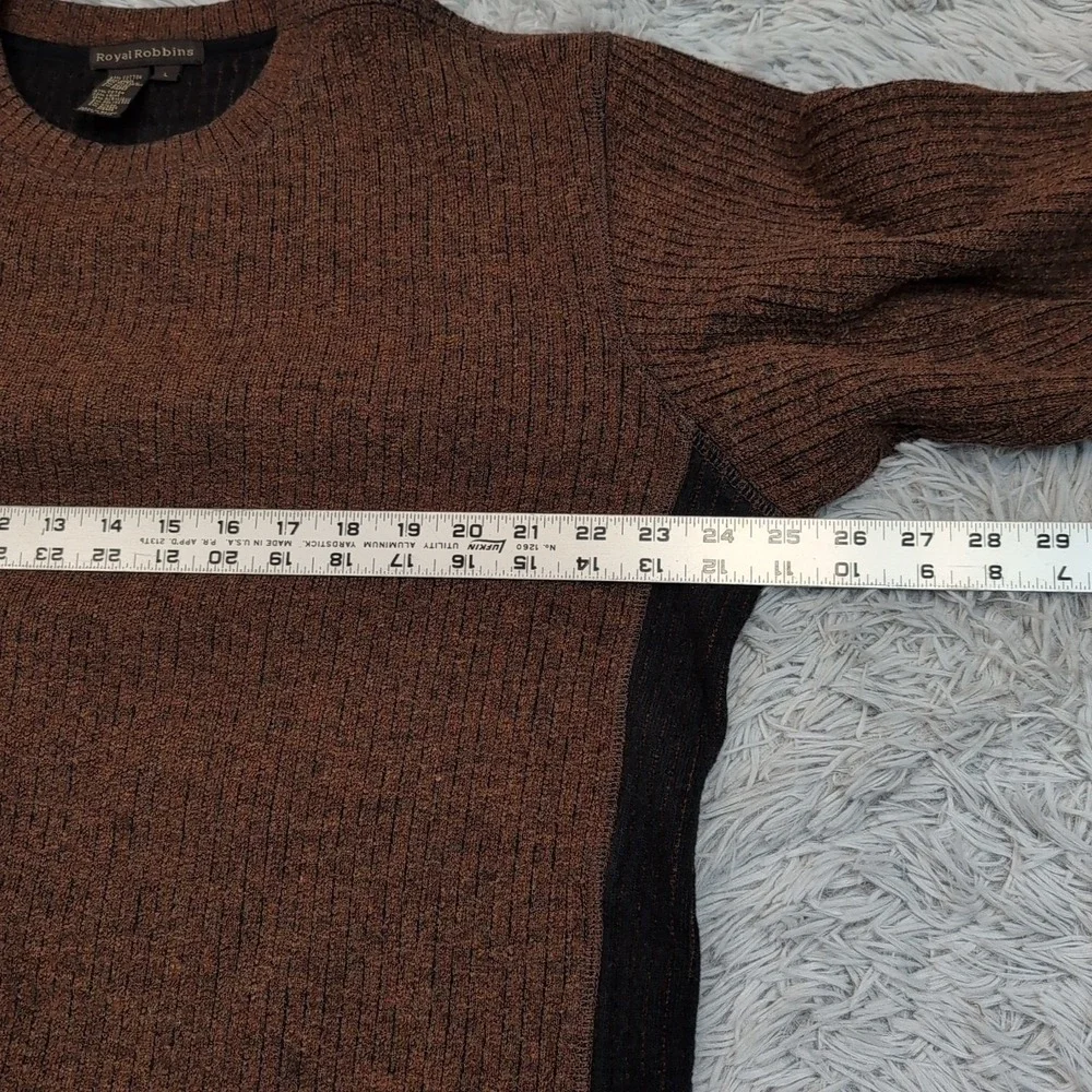 Vintage Royal Robbins Sweater Mens L Brown Wool Blend Preppy Casual‎ Comfort